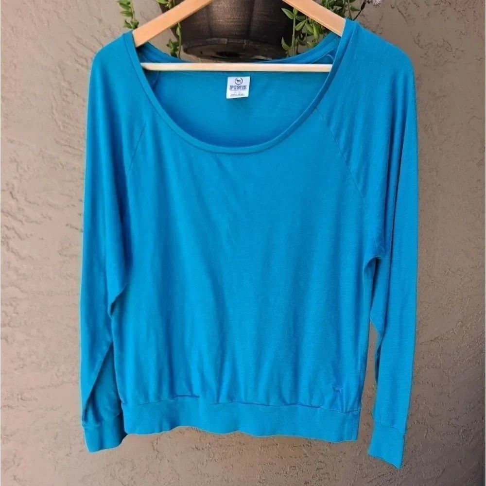 PINK Long Sleeved Top Medium Teal